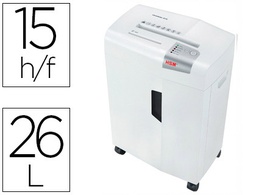 [1030121] DESTRUCTORA DE DOCUMENTOS HSM SHREDSTAR X15 CAPACIDAD DE CORTE 15H EN PARTICULAS DESTRUYE GRAPAS CLIPS CD Y TARJETAS