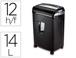[KF18092] DESTRUCTORA DE DOCUMENTOS Q-CONNECT ANTIATASCOS CAPACIDAD DE CORTE 12 H CLIPS GRAPAS Y TARJETAS 25L