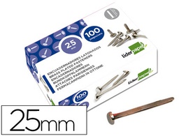 [FS13] ENCUADERNADORES LIDERPAPEL NIQUELADOS N.5 25 MM CAJA DE 100 UNIDADES