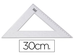 [ES07] ESCUADRA LIDERPAPEL 30 CM PLASTICO CRISTAL