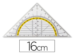 [ES09] ESCUADRA LIDERPAPEL GEOMETRIA 16 CM PLASTICO CRISTAL