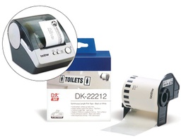 [DK-22212] ETIQUETA BROTHER DK22212 CINTA PLASTICA CONTINUA ADHESIVA BLANCA 62X15,24 MT