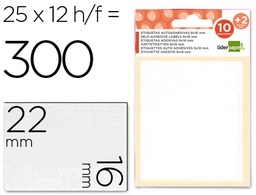 [ET07] ETIQUETAS LIDERPAPEL SOBRE DE 10 H. + 2 H. OBSEQUIO 16X22 MM -25 UNIDADES POR HOJA