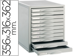 [8211C GS] FICHERO CAJONES DE SOBREMESA 8211C 356X316X362 MM 11 CAJONES COLOR GRIS