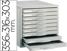 [8409C GS] FICHERO CAJONES DE SOBREMESA 8409C 356X316X303 MM 9 CAJONES COLOR GRIS