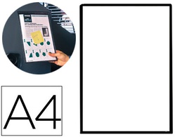 [194607] FUNDA MAGNETICA TARIFOLD PVC DIN A4 CON BANDA MAGNETICA PARA COLGAR NEGRO PACK 5 UNIDADES