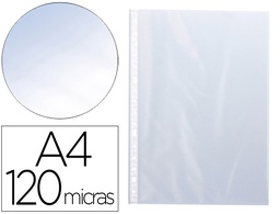 [KF18479] FUNDA MULTITALADRO Q-CONNECT FOLIO 120 MC CRISTAL CAJA DE 100 UNIDADES