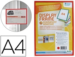 [194883] FUNDA PARA COLGAR TARIFOLD DIN A4 ADHESIVA ROJO