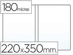 [1108] FUNDA PORTADOCUMENTO CUARTO DOBLE 180 MICRAS PVC TRANSPARENTE 220X350MM