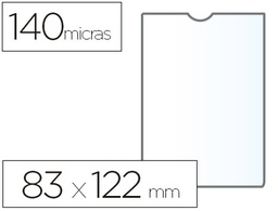 [46004] FUNDA PORTADOCUMENTO ESSELTE PLASTICO TRANSPARENTE 140 MICRAS TAMAÑO 83X122 MM