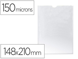 [KF15577] FUNDA PORTADOCUMENTO Q-CONNECT DIN A5 150 MICRAS PVC TRANSPARENTE CON UÑERO 148X210 MM
