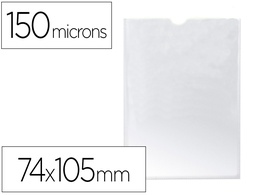 [KF15579] FUNDA PORTADOCUMENTO Q-CONNECT DIN A7 150 MICRAS PVC TRANSPARENTE CON UÑERO 84X115 MM