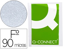 [KF16518] FUNDA PROTECTORA Q-CONNECT CORTE OBLICUO 290X195 CRISTAL SIN TALADROS PVC 90MC CAJA DE 100 UNIDADES