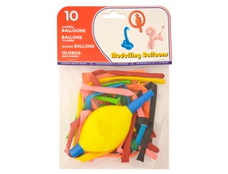 [26069 (20069)] GLOBO 100% LATEX BIODEGRADABLE PARA MODELAR + INFLADOR BOLSA DE 10 UNIDADES