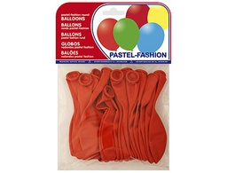 [26005 (20005)] GLOBO 100% LATEX BIODEGRADABLE PASTEL ROJO BOLSA DE 20 UNIDADES