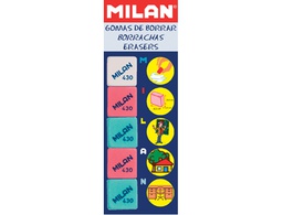 [430-5] GOMA DE BORRAR MILAN 430-5 BLISTER DE 5 UNIDADES