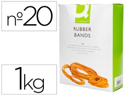 [KF14689] GOMILLAS ELASTICAS Q-CONNECT 1000 GR NUMERO 20 200 X 2 MM
