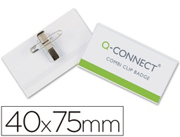 [KF17457] IDENTIFICADOR Q-CONNECT CON PINZA E IMPERDIBLE KF17457 40X75 MM