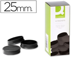 [KF02638] IMAN PARA SUJECION Q-CONNECT IDEAL PARA PIZARRAS MAGNETICAS25 MM NEGRO CAJA DE 10 UNIDADES