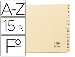 [100580245] INDICE ALFABETICO ELBA CLASIFICADOR CARTULINA PARA ARCHIVADOR CUARTO APAISADO