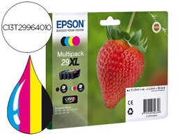 [C13T29964012] INK-JET EPSON HOME 29XL T2996 XP435/330/235 MULTIPACK 4 COLORES NEGRO/AMARILLO/CIAN/MAGENTA
