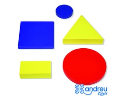 [16164] JUEGO ANDREUTOYS FIGURAS GEOMETRICAS MADERA 48 PIEZAS 24,5X15X8 CM