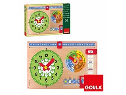 [51315] JUEGO GOULA DIDACTICO RELOJ CALENDARIO CASTELLANO
