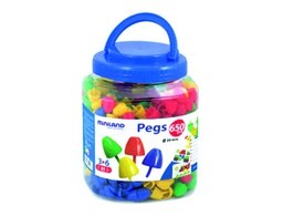 [31820] JUEGO MINILAND PEGS BOTE DE 650 PIEZAS DE 20 MM