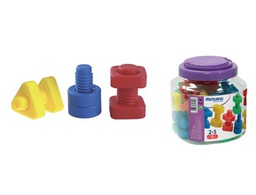 [31721] JUEGO MINILAND TORNILLOS Y TUERCAS PLASTICO 48 UNIDADES