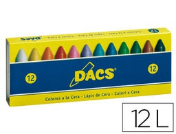 [DA050290] LAPICES CERA DACS CAJA DE 12 COLORES SURTIDOS