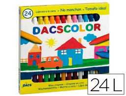 [DC050295] LAPICES CERA DACSCOLOR CAJA DE 24 COLORES