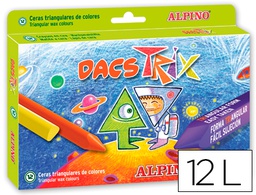 [DA000125] LAPICES CERA ALPINOTRIX TRIANGULARES CAJA 12 COLORES