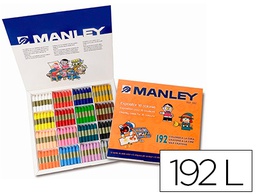 [MNC00192] LAPICES CERA MANLEY SCHOOL PACK DE 192 UNIDADES COLORES SURTIDOS 16 X COLOR
