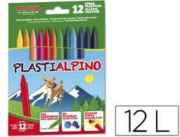 [PA000012] LAPICES CERA ALPINO PLASTI CAJA DE 12 UNIDADES COLORES SURTIDOS