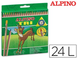 [AL000129] LAPICES DE COLORES ALPINO TRI ESTUCHE DE 24 COLORES SURTIDOS