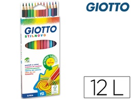 [F256500] LAPICES DE COLORES GIOTTO STILNOVO 12 COLORES UNIDAD