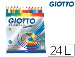 [F255800] LAPICES DE COLORES GIOTTO STILNOVO ACUARELABLES CAJA DE 24 COLORES SURTIDOS