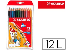 [203/12-01] LAPICES DE COLORES STABILO TRIO CAJA DE 12 COLORES
