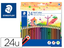 [185 C24] LAPICES DE COLORES STAEDTLER UPCYCLED WOOD ECOLOGICO 24 COLORES EN CAJA DE CARTON