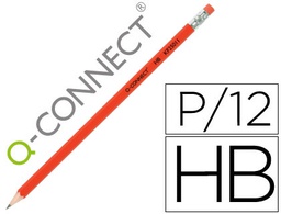 [KF25011] LAPICES DE GRAFITO Q-CONNECT HEXAGONAL CON GOMA N.2 HB