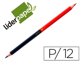 [LC07] LAPICES BICOLOR LIDERPAPEL FINO ROJO/AZUL