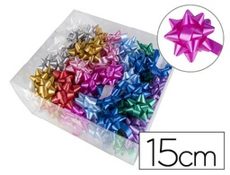 [852199] LAZO FANTASIA LIDERPAPEL 15 MM CAJA DE 100 UNIDADES COLORES SURTIDOS