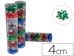 [LZ05] LAZO LIDERPAPEL FANTASIA PEQUEÑO METALIZADO TUBO DE 12 UNIDADES COLORES SURTIDOS