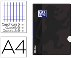 [100105795] LIBRETA ESCOLAR OXFORD OPENFLEX TAPA FLEXIBLE OPTIK PAPER 48 HOJAS DIN A4 CUADRO 5 MM COLOR NEGRO