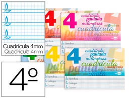 [LB59] LIBRETA LIDERPAPEL PAUTAGUIA TAPA CARTONCILLO 32 HOJAS DIN A5 70 G CUADRICULADO PAUTADO 4 MM APAISADO CON MARGEN