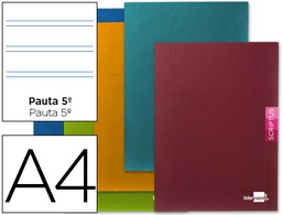 [LA10] LIBRETA LIDERPAPEL SCRIPTUS A4 48 HOJAS 90G/M2 PAUTA 5ª 2.5MM CON MARGEN