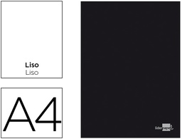 [LA15] LIBRETA LIDERPAPEL TAPA NEGRA A4 80 HOJAS 60G/M2 LISO CON DOBLE MARGEN