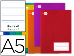 [LB14] LIBRETA LIDERPAPEL WRITE A5 16 HOJAS 60G/M2CUADRO PAUTA 4ª 3.5MM CON MARGEN