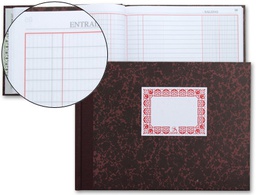 [9962] LIBRO CARTONE CUARTO APAISADO 100 HOJAS CAJA ENTRADA Y SALIDA