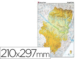 [7224-7] MAPA MUDO COLOR DIN A4 ARAGON FISICO